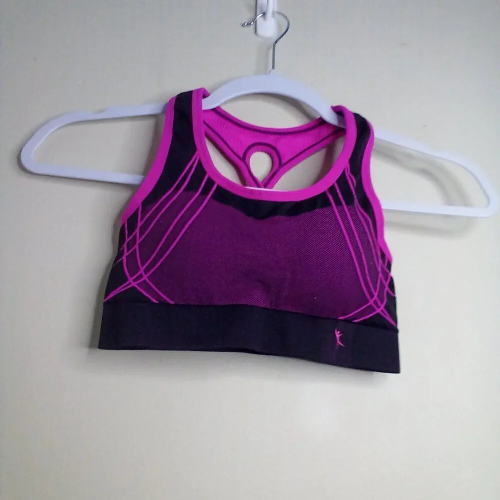 Danskin Now Sports Bra Women S Active Athletic Workout Purple Black